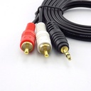 3.5mm Jack Male to 2 RCA Male AV Cord AUX Audio Cable